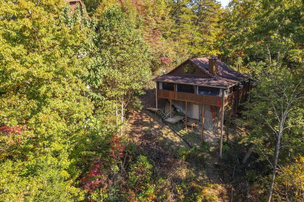 Nice View Fireplace, Hot Tub, Porch Bed, Private Sevierville Exteriör bild